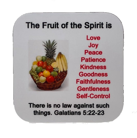 Fruit of the Spirit, One Coaster, Hardboard, Tool to Share Faith! - Christian Coasters