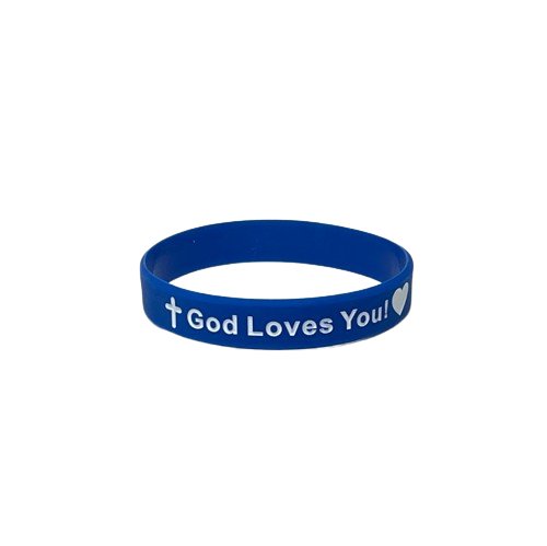 God Loves You Wristband | Royal Blue - Christian Coasters