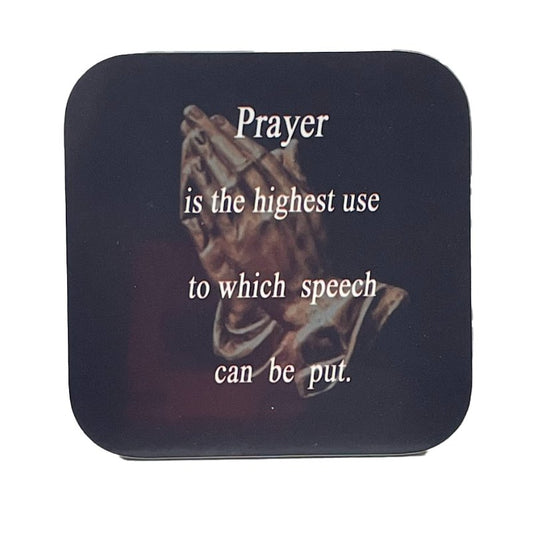 Prayer, One Coaster, Hardboard, Tool to Share Faith! - Christian Coasters